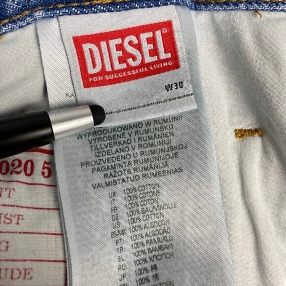 DIESEL Men's D Viker Blue Light Wash 2020 5 pocket Straight Leg Jeans US 30 - Picture 12 of 16